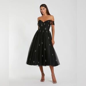 Mac Duggal Black Off-Shoulder Dress